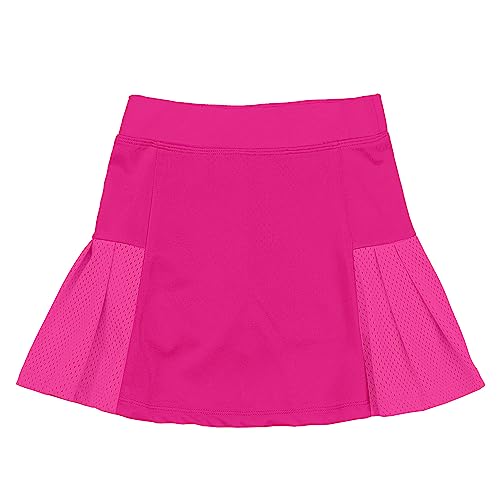 JESKIDS Girls' Tennis Golf Skirts with Shorts Pickleball Athletic Pleated Skort 6~13T 6-7 Years Rose Red