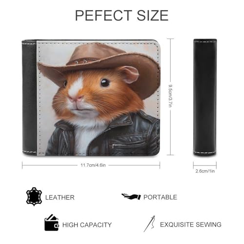 Capybara Bifold Wallet PU Leather Front Pocket Slim Bussiness Card Holder Wallet Gift for Men2