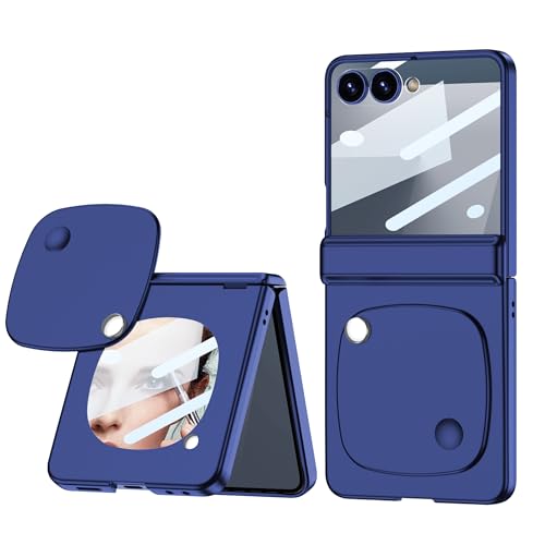Image of BOUNCEBACK Back Case Cover for Samsung Galaxy Z Flip 7 5G | Magnetic Hinge Protector | Hidden Mirror | Ultra Thin Cover Case for Z Flip7 - (Polycarbonate | Blue)