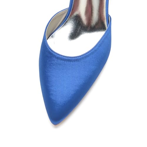 Women's Pointed Toe Pearl Wedding Shoes for Bride Low Heels Satin Heels with Bow Bridal Shoes Chunky Block Heels Comfortable Dance Shoes Pumps4
