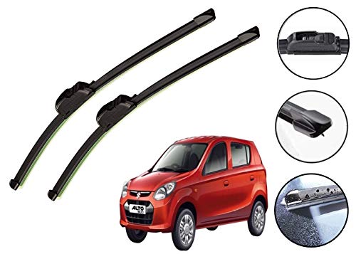 Image of Auto Hub Car Wiper Blades Compatibility With Maruti Suzukii Alto 800 - Set of 2 Pcs (D-18,P-16)