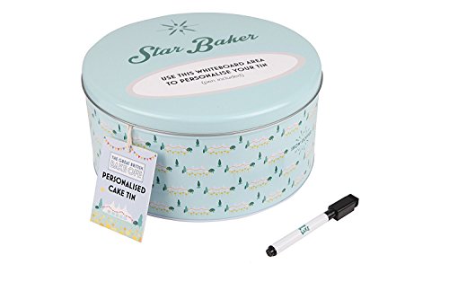 Great British Bake Off 88202206C Star Baker Personalised Cake Tin with Whiteboard Marker