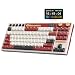RK ROYAL KLUDGE M87 Teclado Mecánico Inalámbrico con Pantalla, Dual Knob, Bluetooth/2.4G/USB-C, 75% Gasket Layout US Teclado con Retroiluminación RGB, Hot-Swap (Interruptor Cremas, Rojo)