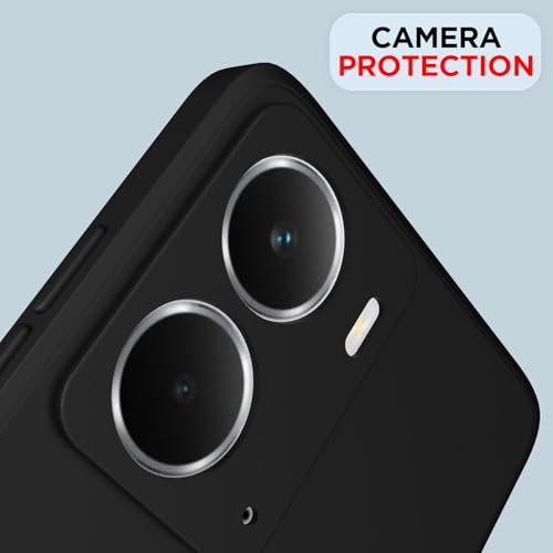 Image of Outlouders Back Cover for Realme P3 5G | Camera Protection | Durable Soft Matte Silicone Bumper Case (Black)