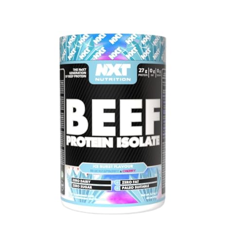 NXT Nutrition Beef Protein Isolate Powder - Protein Powder High in Natural Amino Acids - Paleo Keto Friendly - Dairy and Gluten Free - Muscle Recovery | 1.2kg (Ice Blast)