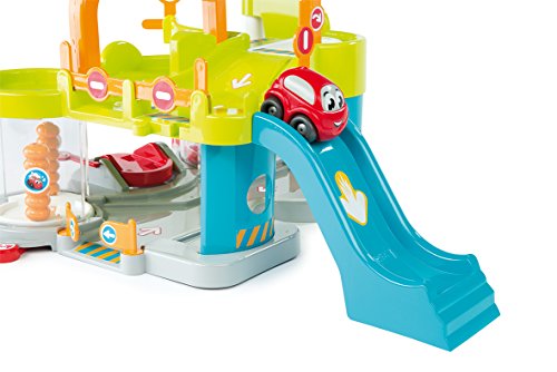 41GjAR5f4+L Smoby - Vroom Planet Premier Garage - 2 Niveaux + Ascenseur et Héliport - 1 Voiture + 1 Hélicoptère Inclus - Jouet pour Enfant dès 18 Mois - 120402