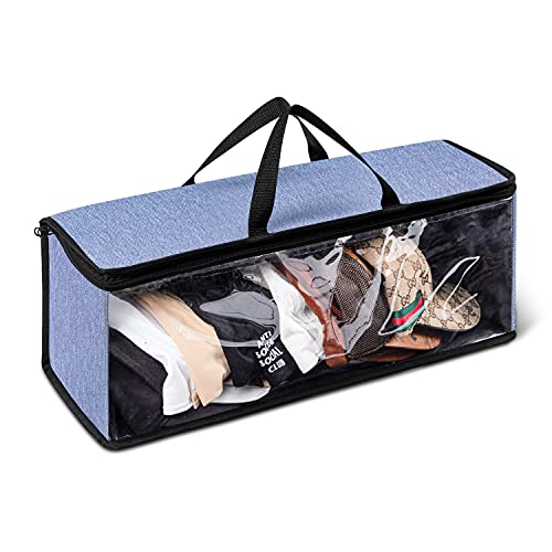 Hut-Organizer, 53.1x16.3x20.3 cm, Leinen-Aufbewahrungstasche für Baseballkappen, Hut-Tragetasche mit schwarzen Griffen, CDs, Spielzeug und Handtücher Cover