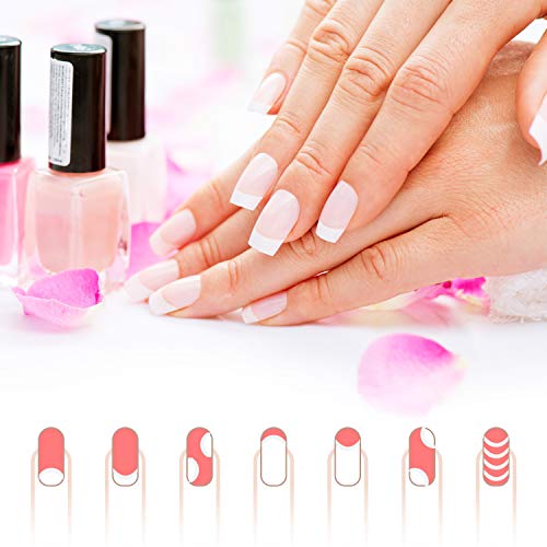 1200 Stücke Französische Maniküre Nagelaufkleber Selbstklebende Französische Nagelspitzenführer Abziehbilder Weiße… – Bild 5