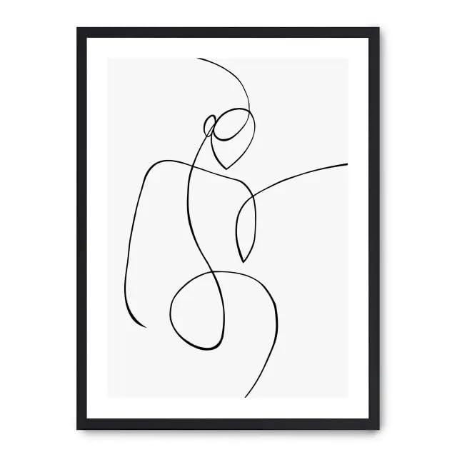 Cuadro woman line art vii habiller un mur vide sans surcharger