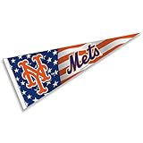 Mets Nation USA Stars and Stripes Pennant Full Size Pennant Flag