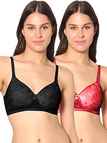Image of SONARI Demi Cup Bra | Padded, Lacey net, Comfortable Nylon Material, Non Wired, Removable and Adjustable Bra Straps, Demi Cup, Hook and Eye Closure, Hand Washable - Soda