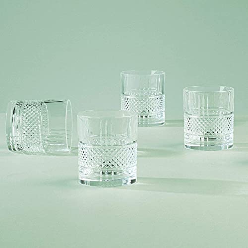 Image of Crystal Whiskey Glasses 300 ml Bar Glass for Drinking Bourbon, Whisky, Scotch, Cocktails, Cognac- Old Fashioned Cocktail Tumblers Set of 8 (Bent .$., 8)