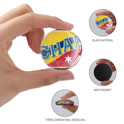 Aimants frigo drapeau Tchad en verre pour fixer vos documents sans glisser - 4