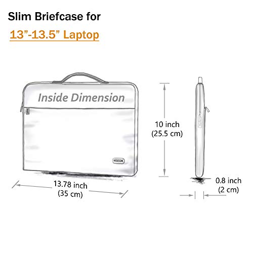 Image of Hseok Laptop Sleeve 13-14 Inch Case Briefcase Compatible with MacBook Neo Pro 14 M5 /M4 /M3 /M2 /M1, All Models 13.3 Mac Air /Pro, XPS 13 14, Most Popular 13 inch-14 inch Notebooks,B01K01