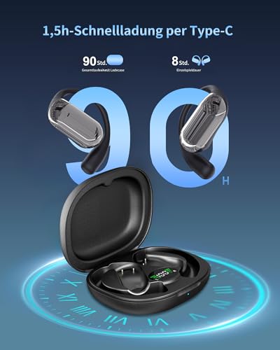 EUQQ AI Übersetzer Kopfhörer Echtzeit Übersetzung 144 Sprachen, 4-in-1 Headset Kabellos mit App 180 Std Bereitschaftszeit Live Übersetzungskopfhörer Bluetooth 5.4 Ohrhörer für Business,Reisen,Studie