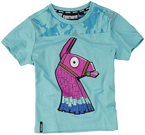 FORTNITE | Juguetes y jugadores | ALPACA | Azul | Manga corta | Unisex Niños | Crew | playera de algodón para juegos tallas 7-14 años, azul, 13-14 Years