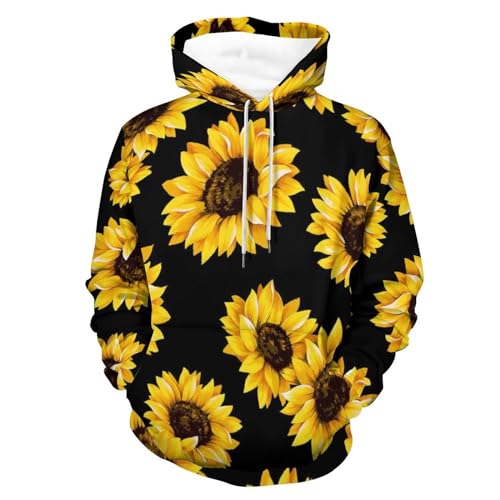 Sweatshirt pull tournesol UMENG sweat homme femme manche longue vêtement sport décontracté