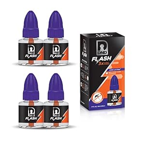 DND Flash Mosquito Repellent Refill | Liquid Vaporiser | 3X Turbo Power | Pack of 4-45ml Each