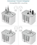 TESSAN Universal Travel Adapter, 6 in 1 International Plug Adapter | Worldwide Power Adaptor, 5 USB Ports (3 USB C), For Canada to Europe UK Australia France Germany