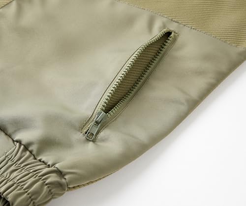 Men's Casual Bomber Jacket with Zipper Pockets Comfortable and Trendy Lightweight Design2