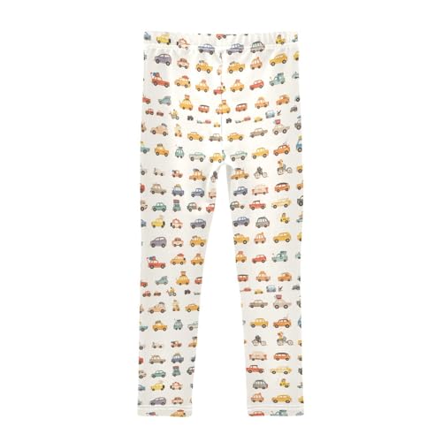 Cartoon Cars Collection Kids Baby Girls Active Leggings Casual High Waisted Lounge Pants Running2