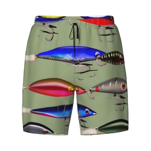 Short de bain homme léger qui sèche vite, style pêche décontracté