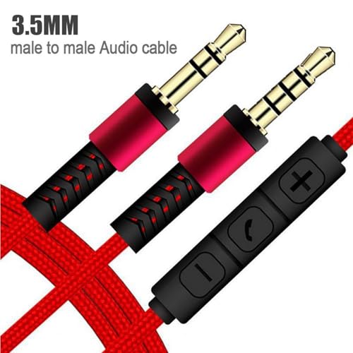 Cable Jack 3.5mm macho a macho con micrófono y control de voz miniatura 3