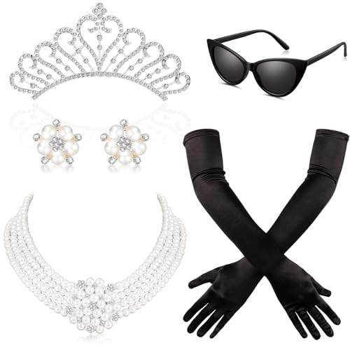 BBTO 6 Pieces Halloween 1920s Accessories for Women Halloween Cos...