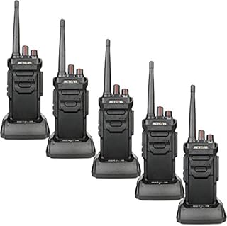 Retevis RT648 Waterproof Walkie Talkie, IP67 Long Distance Hand-held Radio for Adults, PMR446 License Free USB Rechargeable 2 Way Radio for Outdoor, School, Emergency(Black, 5Pcs)
