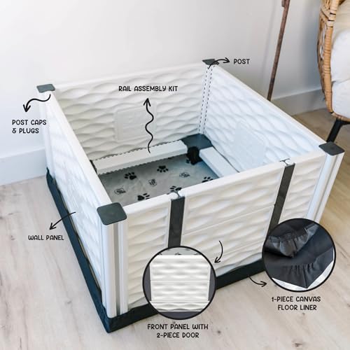 Image of EZwhelp EZclassic Dog Whelping Box - Washable Pee Pad, Small 28 inchx28 inchx18 inch