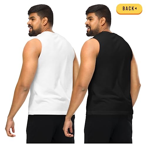 Image of Prime Plus Sleeveless Tshirt for Men, Dry Fit Polyester Fabric, Extra Stretchable, Quick Dry Round Neck Tank Top Men, Gym Vest, Basketball Jersey, Sando for Men Gym