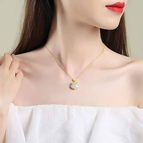 Collier Jade hétien anti ternissement style palais rétro chic