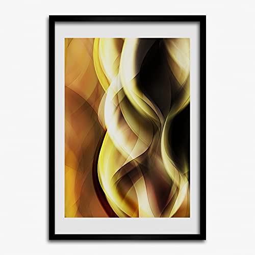 Tableau décoratif cadre MDF 50x70 cm Tulup finition bois moderne