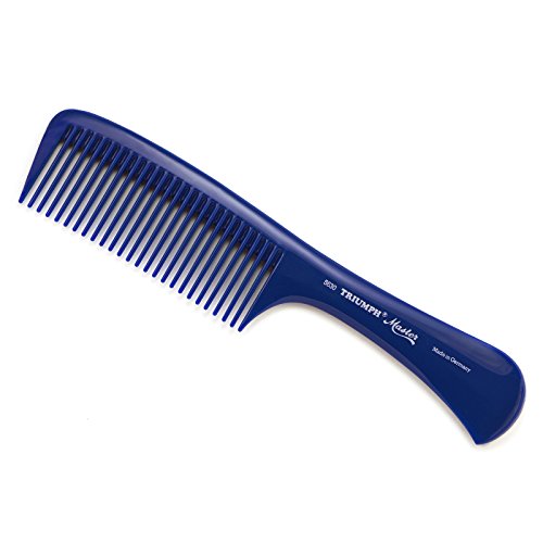 Hercules Sägemann Triumph Master Handle Comb with coarse teeth | Blue - Made in Germany