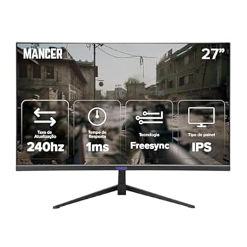 Monitor Gamer Mancer Valak VX240L | 27 Pol | IPS |Curvo | FHD | 1ms | 240Hz | FreeSync | HDMI/DP | MCR-VX240L-BL01