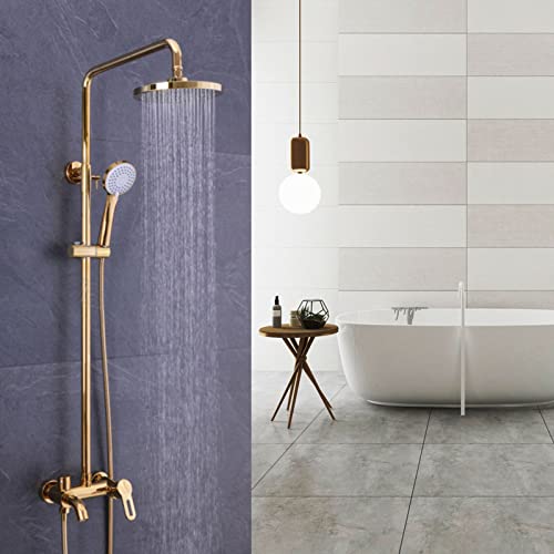Robinet de douche de baignoire exposé avec douchette et bec verseur