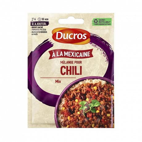 Mélange pour chili mexicain Ducros 4 sachets pour réussir votre chili