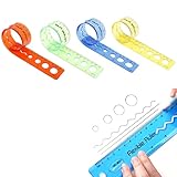 Regla Plana Flexible E Irrompible: Ambos lados de la regla suave están equipados con escalas de tamaño, un lado es una escala métrica (cm) y el otro lado es una escala en pulgadas. Práctico para convertir su unidad mientras mide.