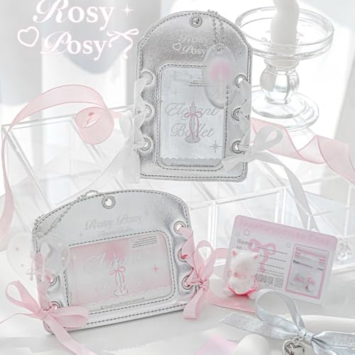 Cute Id Card Holder Coquette Kawaii Stuff Teen Girlt Rendy Stuff Mini Wallets for Women (Horizontal Version)2