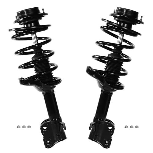 Image of Detroit Axle - 6pc Struts Sway Bars for 2010 2011 2012 Subaru Legacy, 4 Front Rear Struts with Coil Springs 2 Front Sway Bar End Links Replacement Suspension Kit