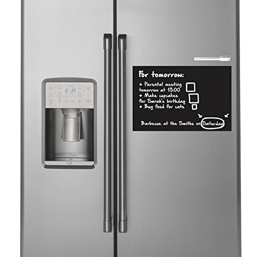 Black Dry Erase Chalkboard Magnet Sheet/Roll For Kitchen Or Office, With White Magnetic Chalk Marker (2 Ft X 5 Ft) #TOP7