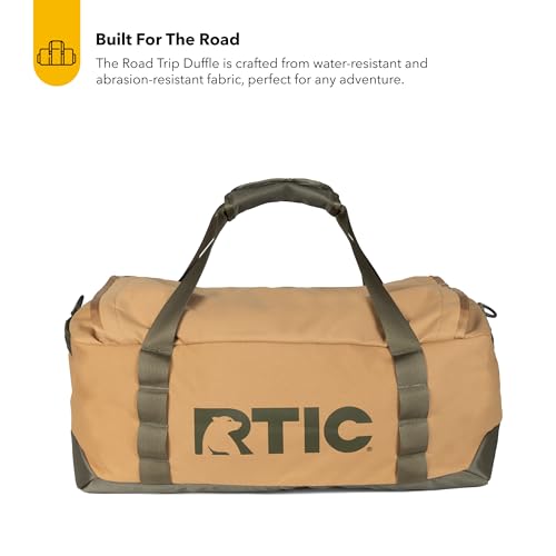 RTIC Road Trip Duffle Bag for Men and Women, Traveling Tote for Camp, Travel, Gym, Weekender, Camping, Overnight, Carry On, Sports, Spacious, Water Resistant, Medium, Trailblazer2