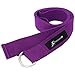 ProSource Yoga Strap with Metal D-Ring, Purple