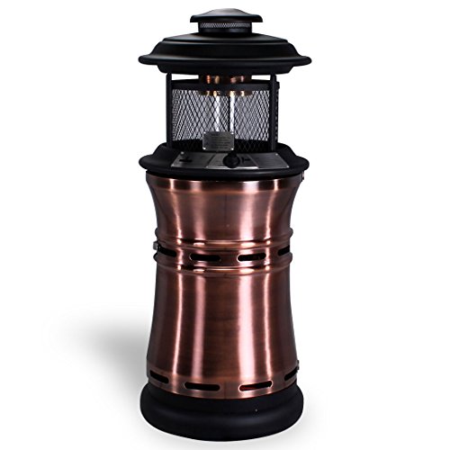 Terrassen Heizstrahler INFERNO PH67 inkl. Regulator und Abdeckhaube in KUPFER Gasheizer Patioheater; - 2