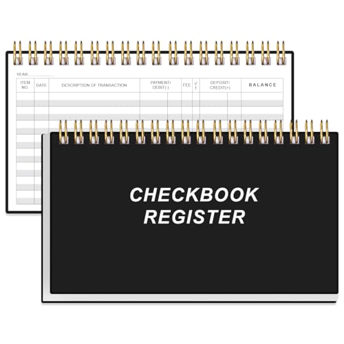 Check Registers for Personal Checkbook - A6 Blank Ledger Transaction Registers for Personal, Check Register Book for Checking and Saving Account, Deposit and Credit Card, 3,75