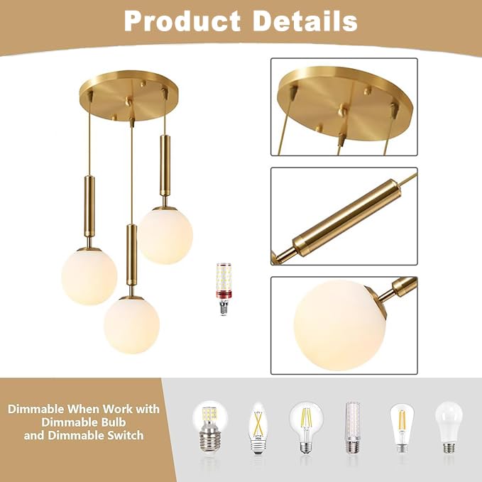 Luminaire de plafond à hauteur réglable, suspension noire 5 lumières chaudes
