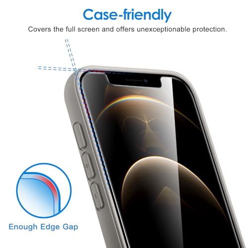 Jetech Panzerglas Schutzfolie für iPhone 12 Pro Max 6,7 Zoll