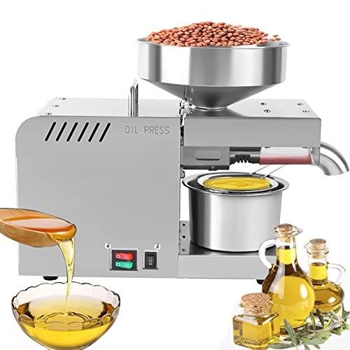 TAISK 610W Electric Cold/Hot Small Oil Expeller, Intelligent Flaxseed Peanut Nuts Seeds Oil Presser, 38MM Feeding Port, for Commercial, Household, Restaurant