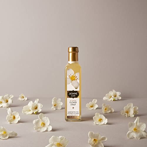 Floral Elixir Co. Jasmine Elixir - All Natural Syrup For Cocktails & Sodas #TOP1