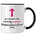 Trendation - Hausmeister Tasse Lustiges Geschenke Lustig Spruch Haustechniker (Schwarz)